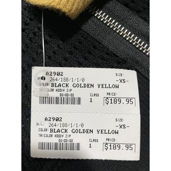 NWT Angel Apparel Womens Sz XS Tri color detachable Hoodie Zip Up Y2K MSRP $190 - Picture 2 of 8